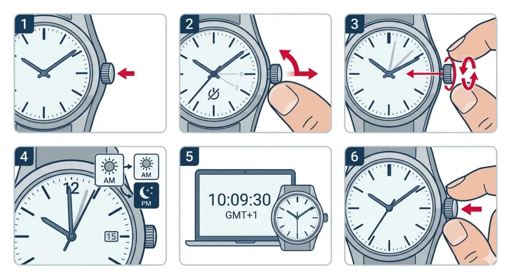 How to Set the MoonSwatch-Setting the Time on Your MoonSwatch