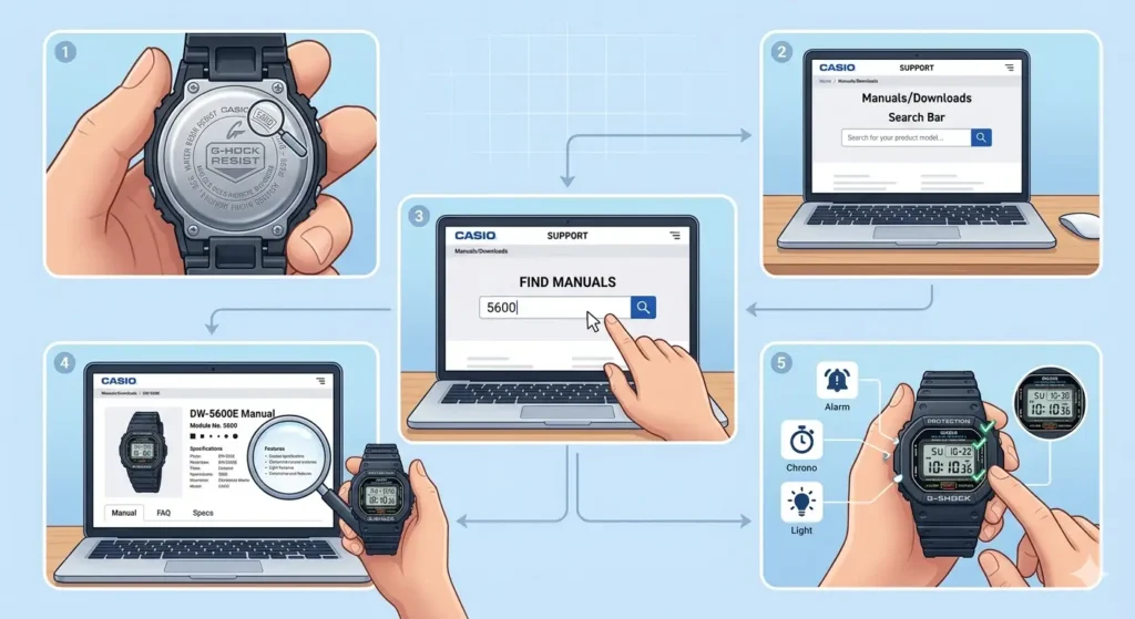 How to Spot a Fake G-Shock-Method 1_ Check the Module Number