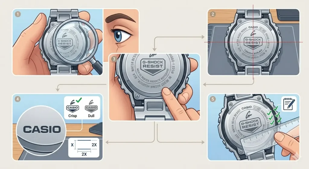How to Spot a Fake G-Shock-Method 2_ Examine the Case Back Engravings