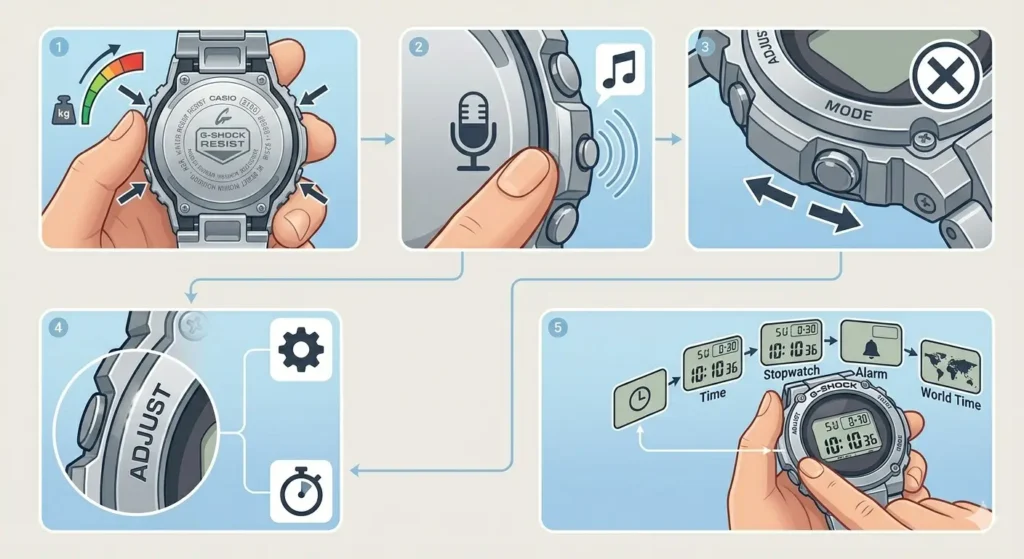 How to Spot a Fake G-Shock-Method 3_ Test Button Functionality and Quality