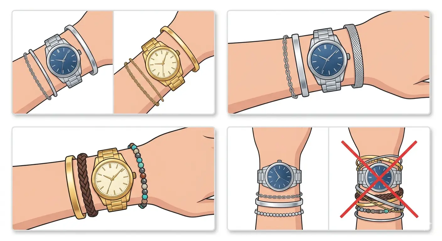 How to Stack Bracelets with Your Watch-Method 2_ Selecting Bracelets That Complement the Watch
