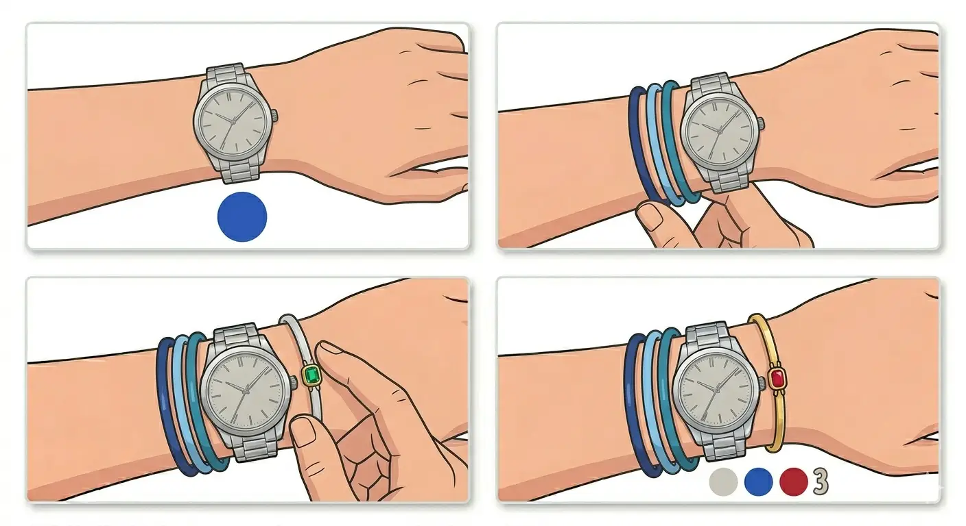 How to Stack Bracelets with Your Watch-Method 5_ Creating Color Harmony