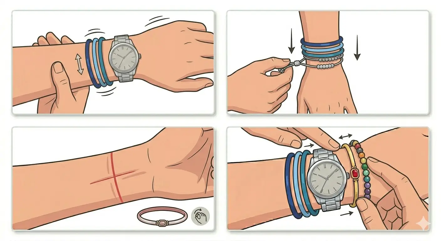 How to Stack Bracelets with Your Watch-Method 6_ Adjusting Stack Tightness