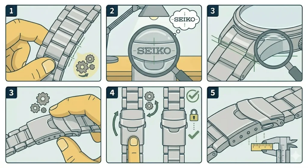 How to Tell if a Seiko 5 is Authentic-Method 7_ Examine the Bracelet or Strap