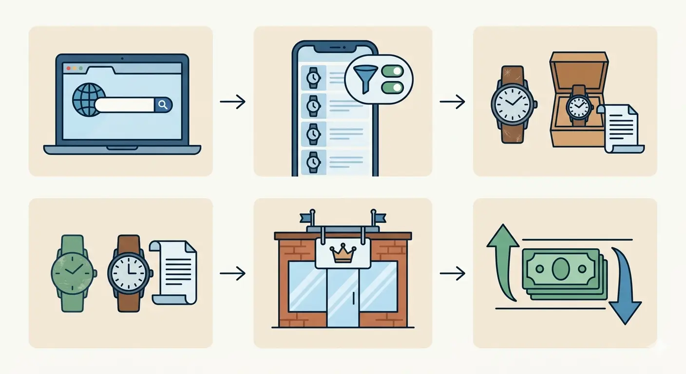 How to Trade a Watch with a Dealer-Step 1_ Research the Watch’s Current Market Value