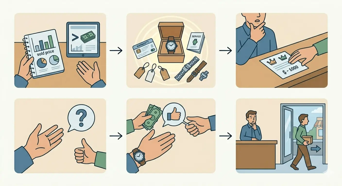 How to Trade a Watch with a Dealer-Step 6_ Negotiate the Trade-In Value