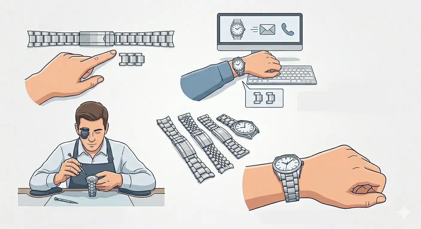 How to Wear a Small Watch on a Large Wrist-Method 3_ Extend or Replace the Bracelet