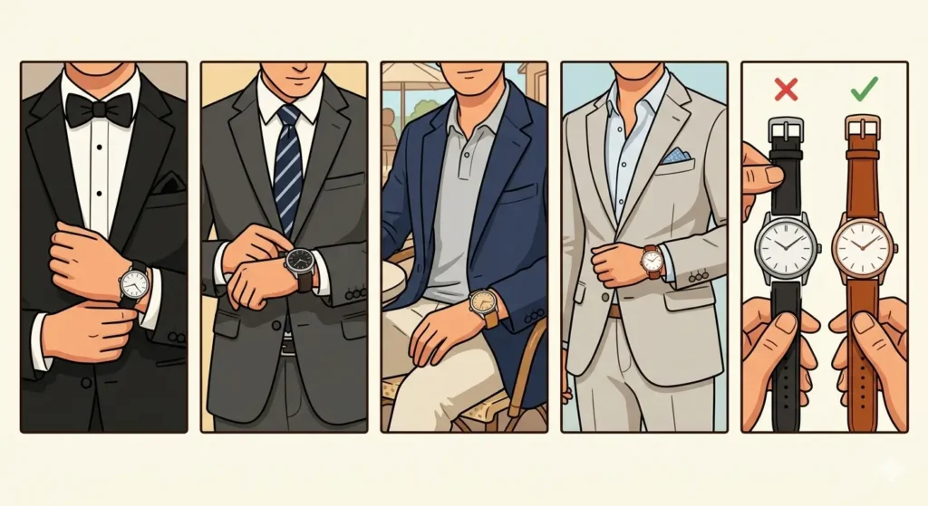 Step-by-Step_ How to Style a Dress Watch With Different Outfits